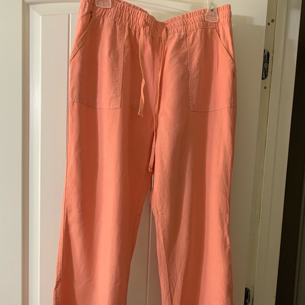 Cato linen/rayon pants, size medium. Peach in color